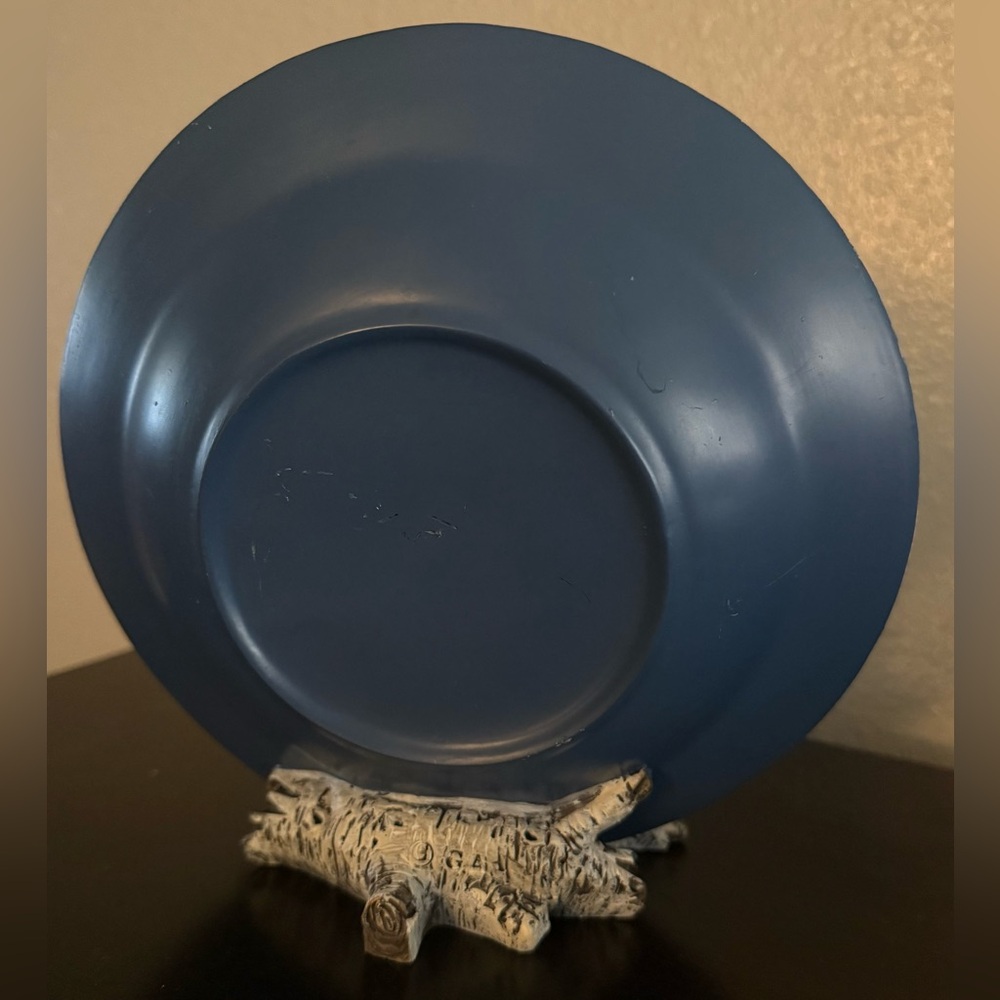 Vintage 3D Wolf Decorative Plate Sculpture | Birch Forest Wolves Wall Art | 8” - Picture 4 of 6